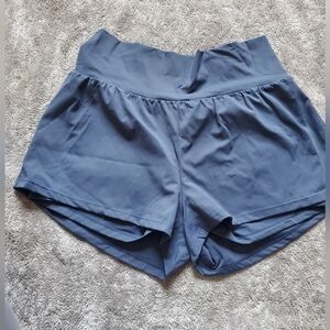 Halara Women's Everyday Softlyzero Airy 2-in-1 Tennis Shorts Blue Sz XL Long New